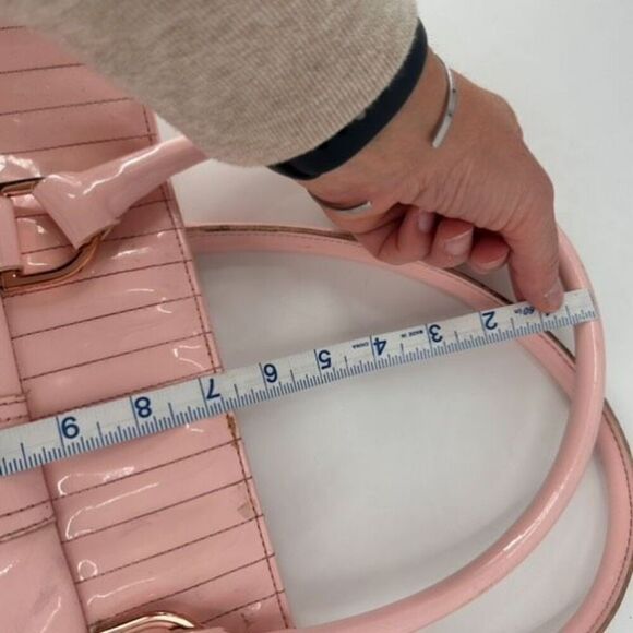 Ted Baker London Women's Patent Leather Quilted Tote Handbag Pink Size Large‎ - Picture 15 of 16